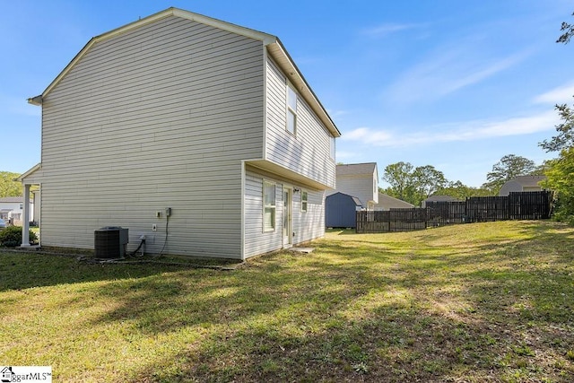 126 Rubin Ave, Anderson, SC 29624 - view of property exterior featuring cooling unit, a yard, a storage shed, and fence