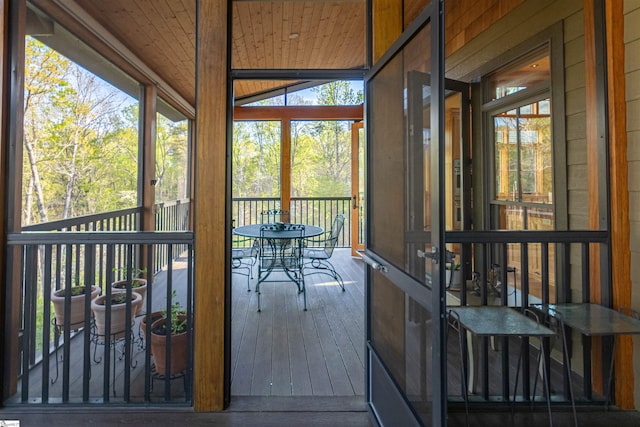 view of sunroom / solarium