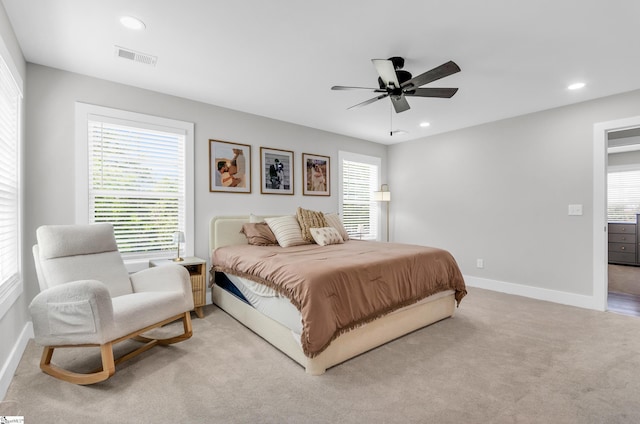 509 Dunbar St, Greenville, SC 29601 - bedroom with recessed lighting, light carpet, and multiple windows