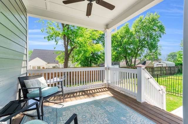 509 Dunbar St, Greenville, SC 29601 - exterior space with fence, ceiling fan, and a deck