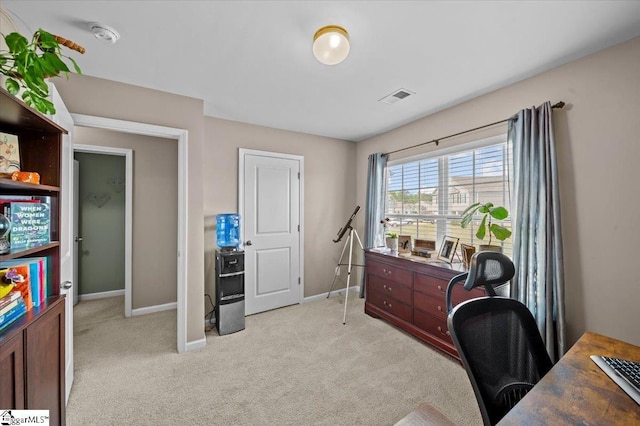 224 Hillendale Way, Pelzer, SC 29669 - office space with baseboards, visible vents, and light carpet