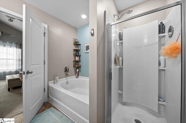 224 Hillendale Way, Pelzer, SC 29669 - full bathroom featuring a garden tub and a stall shower