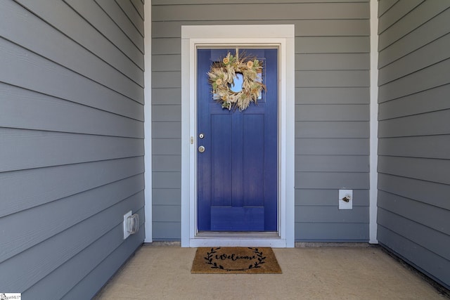 view of exterior entry