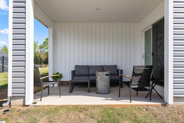 12 Hargrove Ct, Greenville, SC 29617 - view of patio with outdoor lounge area and fence