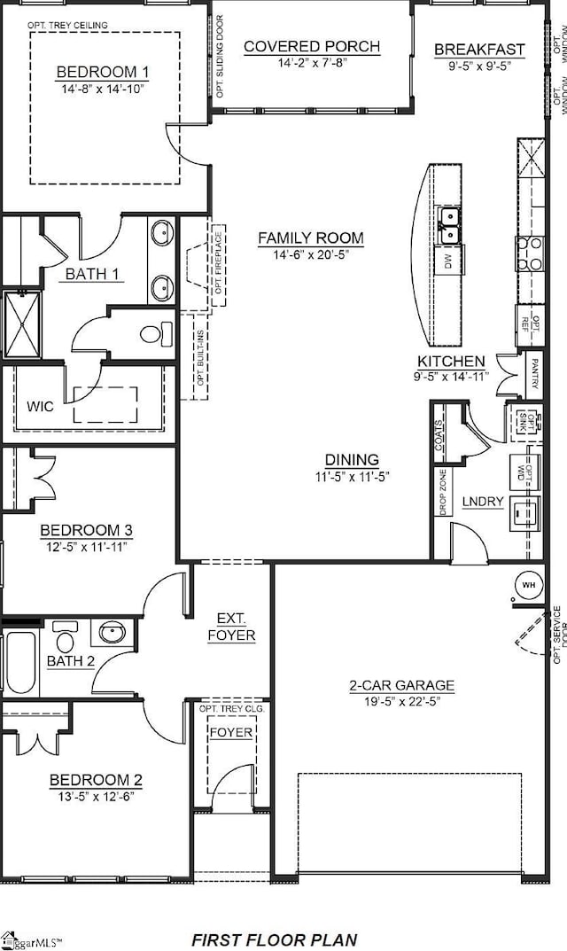 417 Fiery Rd Lot 0195, Mauldin, SC 29607 - property floor plan