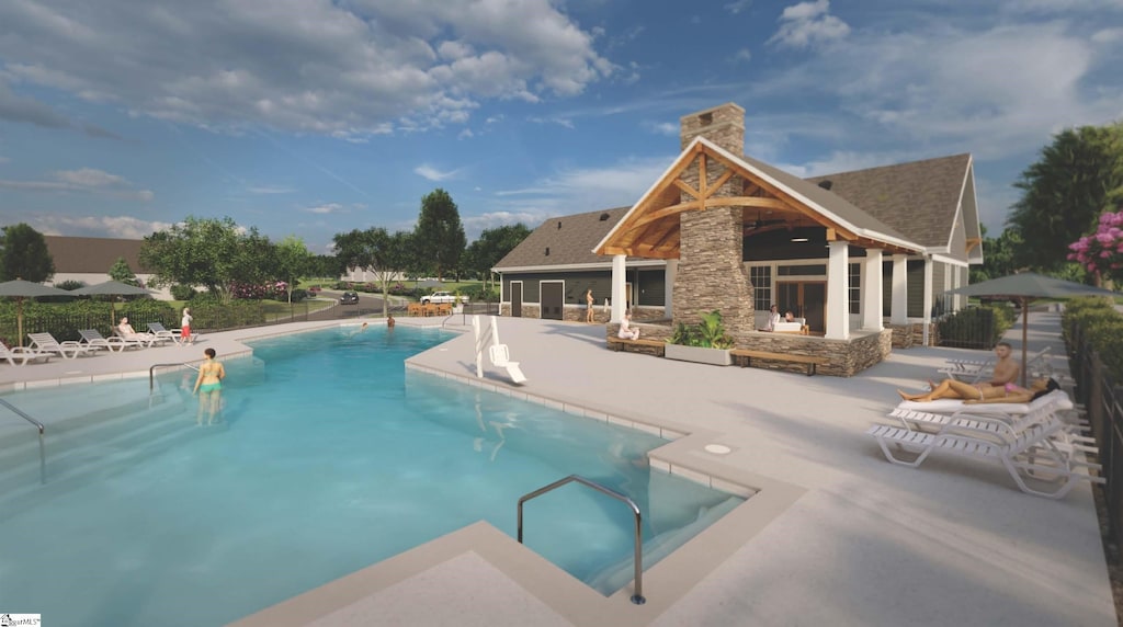 417 Fiery Rd Lot 0195, Mauldin, SC 29607 - community pool with a patio