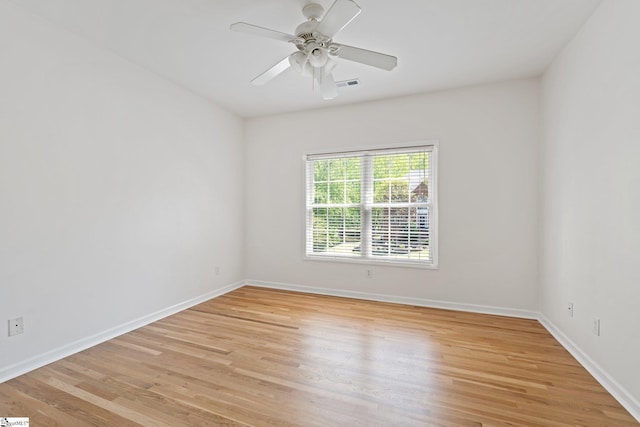 361 E Killarney Lk, Moore, SC 29369 - unfurnished room with light wood-style floors, visible vents, baseboards, and ceiling fan