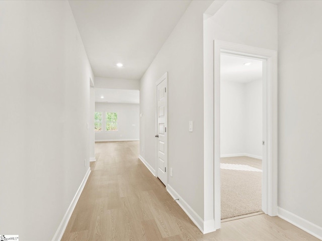 225 Maxwell Dr, Easley, SC 29642 - hall featuring light wood-style floors, baseboards, and recessed lighting