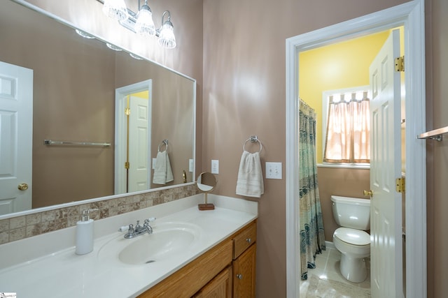 103 Graclan Ct, Simpsonville, SC 29680 - full bathroom featuring toilet, vanity, and tile patterned floors