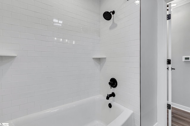 181 Skyland Dr, Clinton, SC 29325 - full bath featuring baseboards, shower / bathtub combination, and wood finished floors