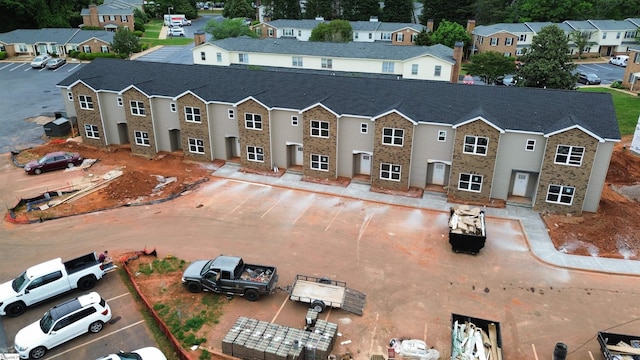 aerial view with a residential view