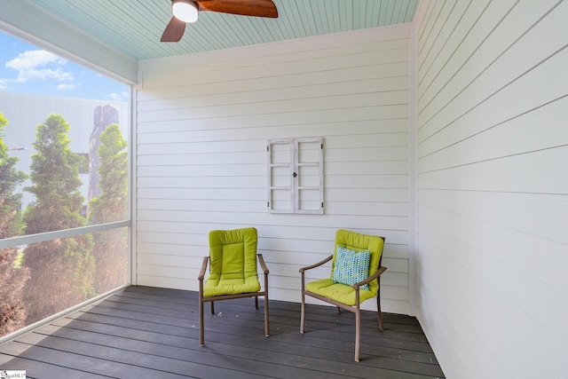 827 S Academy St, Greenville, SC 29601 - sunroom featuring ceiling fan