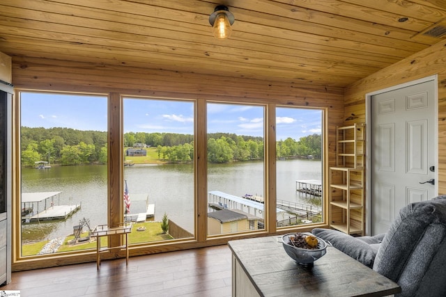 108A Holt Dr, Iva, SC 29655 - sunroom / solarium with a wealth of natural light and a water view