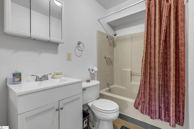 108A Holt Dr, Iva, SC 29655 - full bath featuring toilet, vanity, and shower / bathtub combination with curtain