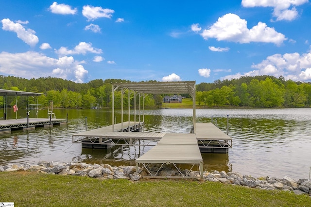 108A Holt Dr, Iva, SC 29655 - view of dock with a view of trees and a water view