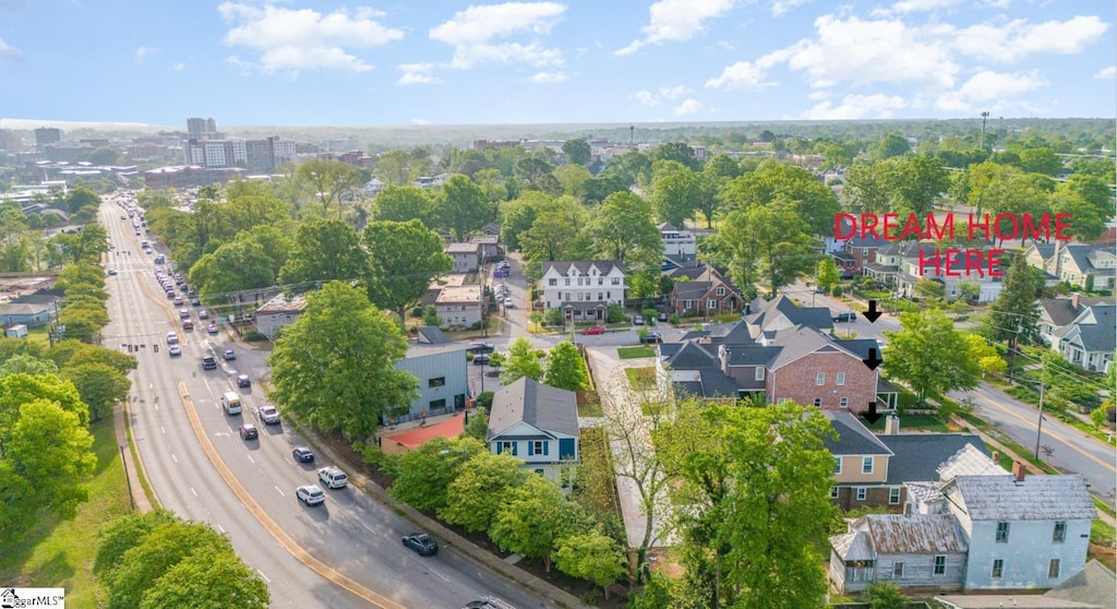 drone / aerial view featuring a residential view