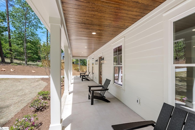 view of patio / terrace featuring a porch