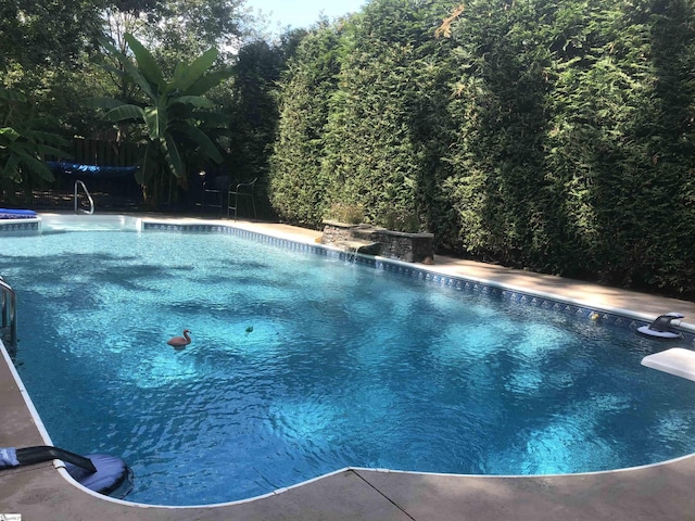 pool with a diving board