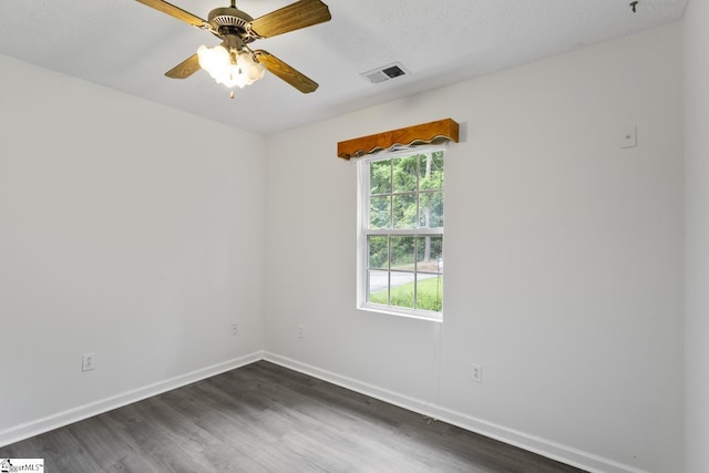 123 Sequayah Dr, Fair Play, SC 29643 - empty room featuring dark wood-type flooring, baseboards, and ceiling fan