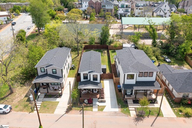 drone / aerial view featuring a residential view