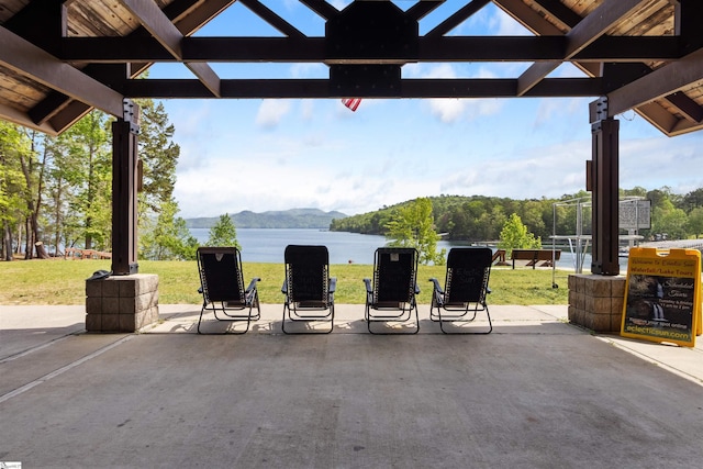 112 Jocassee Falls Rd, Salem, SC 29676 - view of patio with a water and mountain view