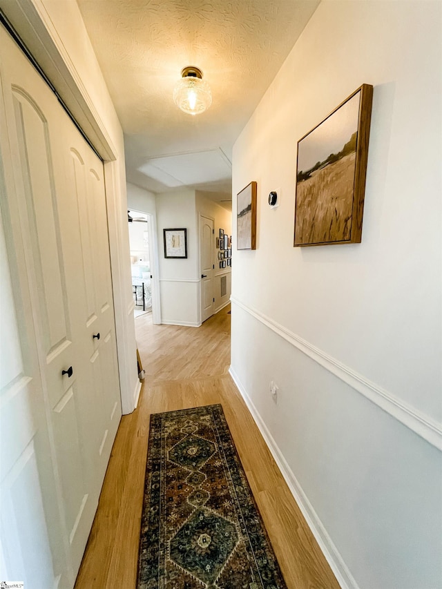 409 Freeman Bridge Rd, Marietta, SC 29661 - hallway with light wood-style floors and baseboards