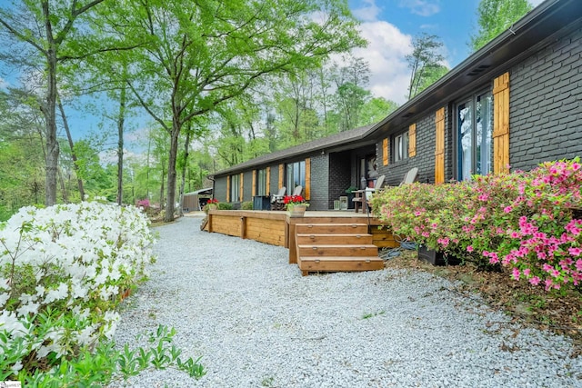 409 Freeman Bridge Rd, Marietta, SC 29661 - view of yard featuring a wooden deck