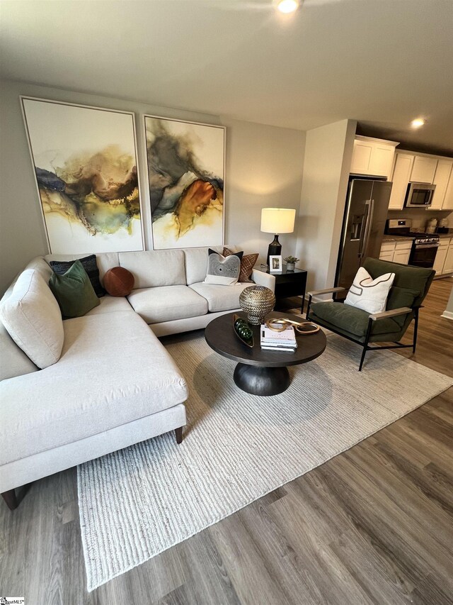 1236 Forestbrook Ln, Spartanburg, SC 29303 - living room featuring recessed lighting and wood finished floors