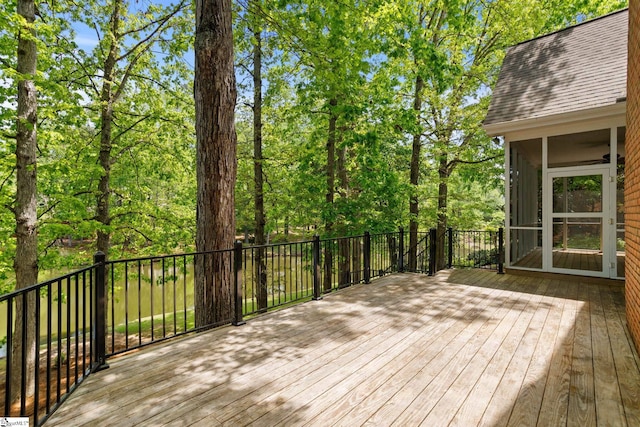 103 Greenleaf Ln, Easley, SC 29642 - wooden terrace featuring a sunroom
