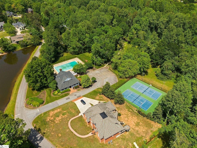 103 Greenleaf Ln, Easley, SC 29642 - aerial view with a wooded view