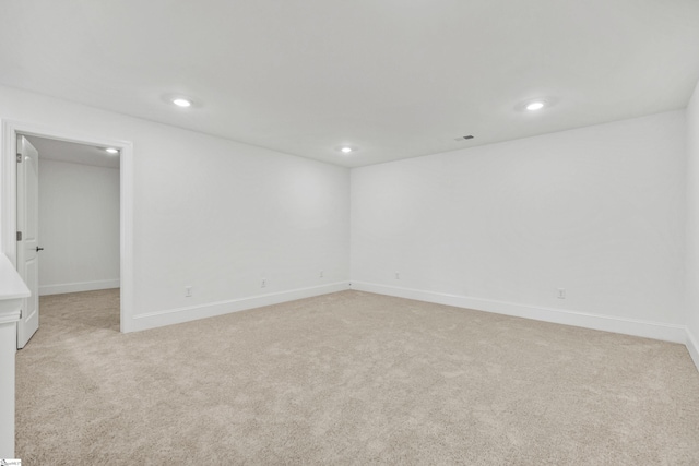 418 Palazzo Pl, Greer, SC 29650 - below grade area with light carpet, baseboards, and recessed lighting