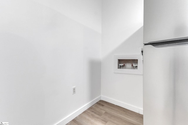 710 Druid Hills Dr, Anderson, SC 29621 - washroom with baseboards, light wood-style floors, laundry area, and hookup for a washing machine