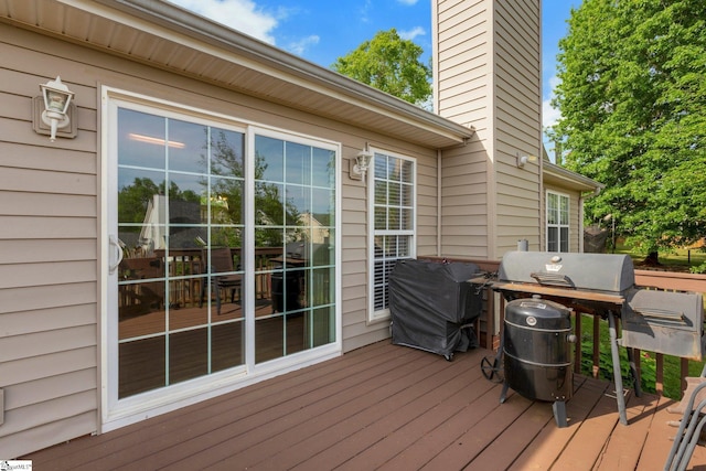 deck with grilling area