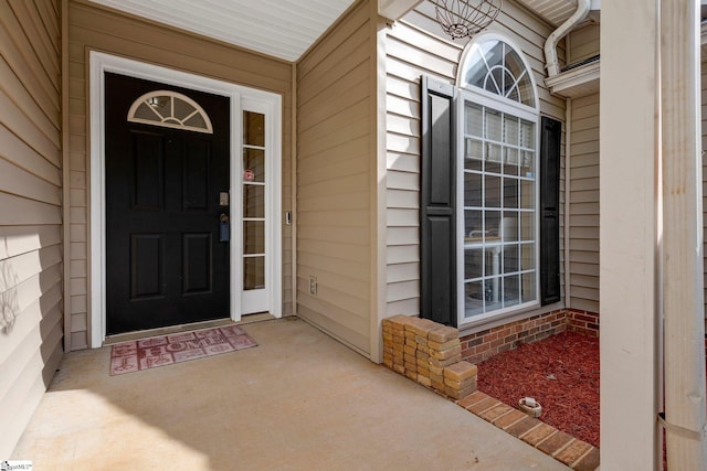 view of doorway to property
