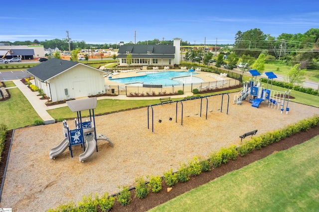 exterior space with fence and playground community