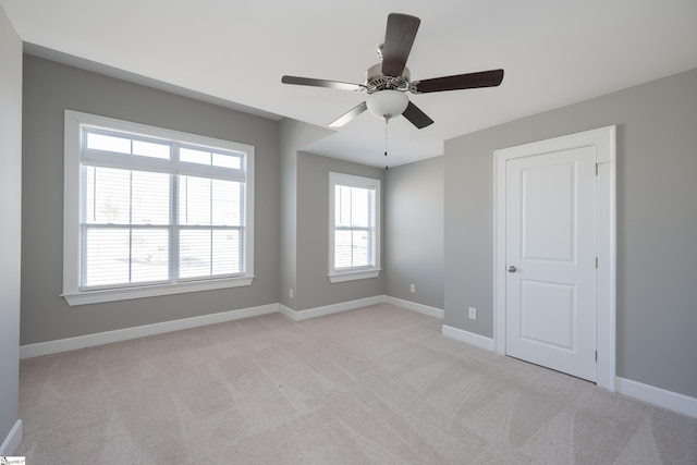 112 Nokota Dr, Pelzer, SC 29669 - empty room with baseboards, light carpet, and ceiling fan