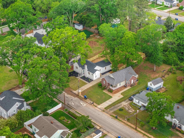 aerial view with a residential view