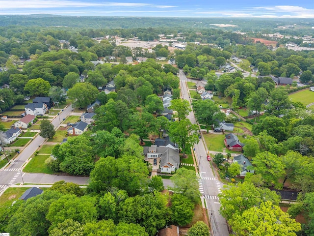 drone / aerial view with a residential view