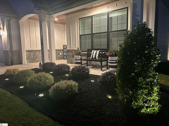 view of patio with a porch