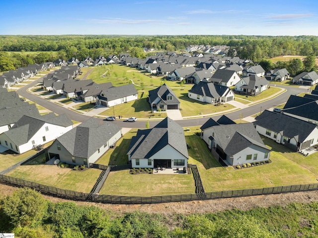 drone / aerial view with a residential view