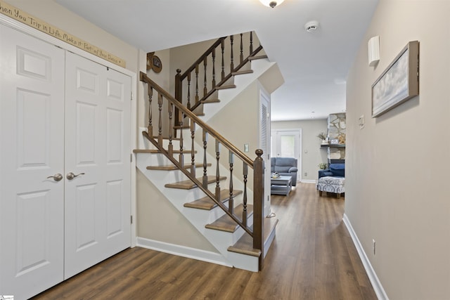 2 Graystone Way, Taylors, SC 29687 - staircase with wood finished floors and baseboards