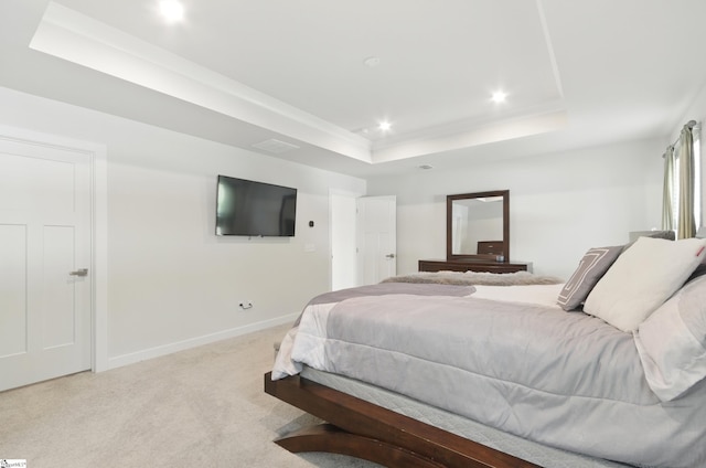 229 Hollythorpe Ln, Fountain Inn, SC 29644 - carpeted bedroom featuring recessed lighting, baseboards, and a tray ceiling