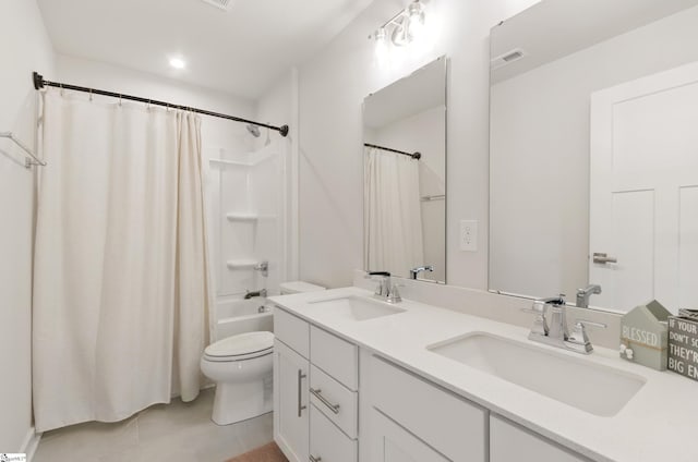 229 Hollythorpe Ln, Fountain Inn, SC 29644 - bathroom featuring toilet, double vanity, a sink, and visible vents