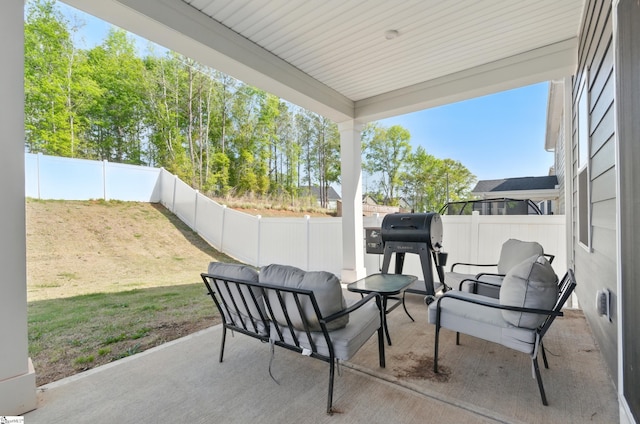 229 Hollythorpe Ln, Fountain Inn, SC 29644 - view of patio / terrace with a fenced backyard and area for grilling