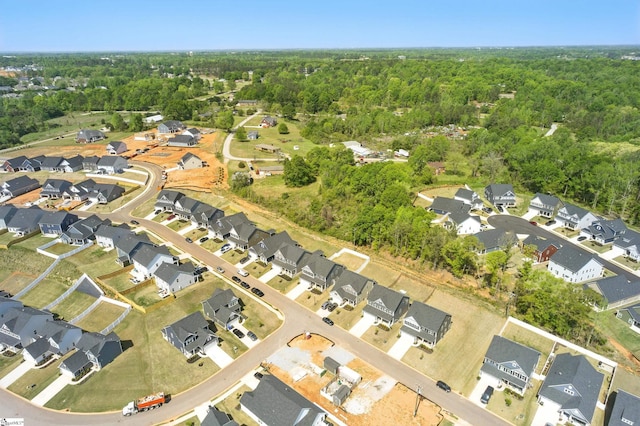 229 Hollythorpe Ln, Fountain Inn, SC 29644 - birds eye view of property with a residential view and a wooded view