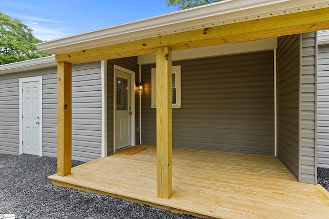 view of wooden deck