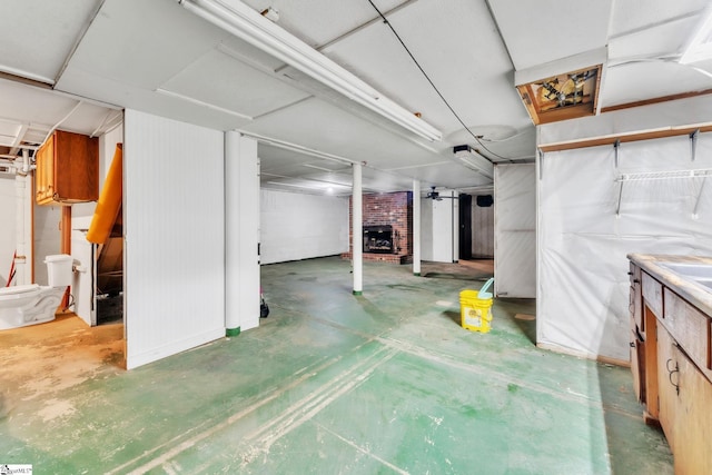 view of basement