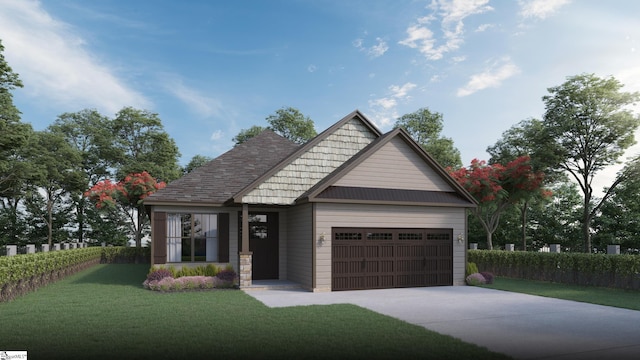 2289 Davenport Ct, Moore, SC 29369 - craftsman-style house featuring a standing seam roof, metal roof, a front yard, concrete driveway, and an attached garage