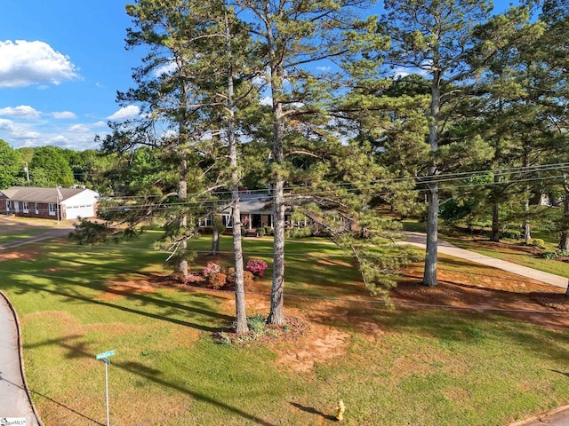 exterior space with a front yard