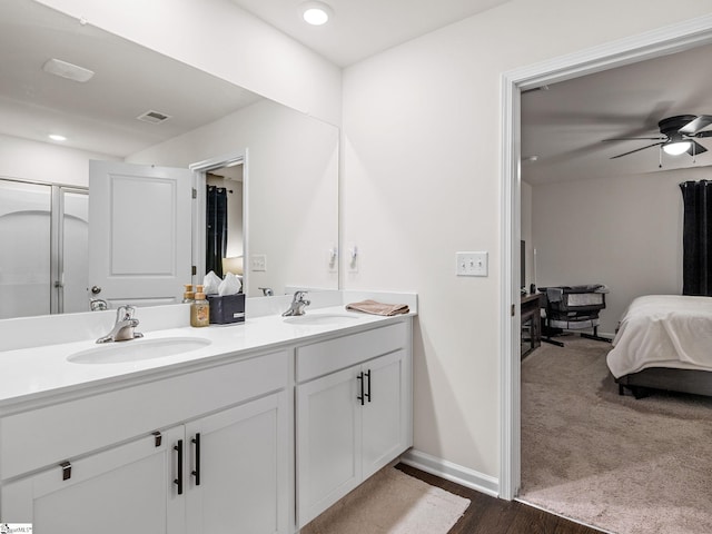 1087 Summerlin Trl, Duncan, SC 29334 - ensuite bathroom with double vanity, visible vents, ensuite bath, and a sink